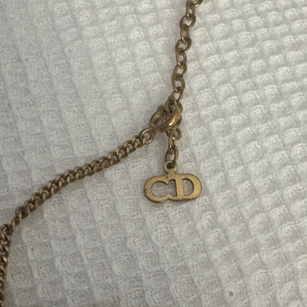 Dior Gold-Tone Medallion Pendant Necklace - Picture 3 of 3